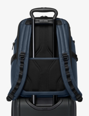 Tumi Womens Navy Coated Canvas Search Woven Backpack