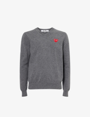 COMME DES GARCONS PLAY: PLAY V-Neck Wool Jumper