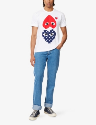 COMME DES GARCONS PLAY: PLAY Graphic-Print Crewneck Cotton T-shirt