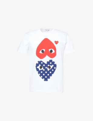 COMME DES GARCONS PLAY: PLAY Graphic-Print Crewneck Cotton T-shirt