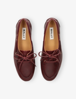 Bally Pathy Lace-up Loafers In Burgundy