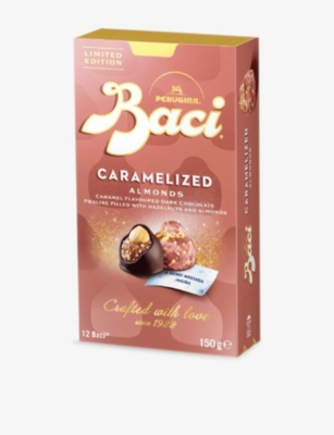 BACI: Caramelised Flavoured Hazelnut and Almond Dark Chocolate Pralines 150g