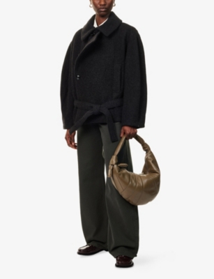 LEMAIRE: Belted Double-Breasted Wool Coat