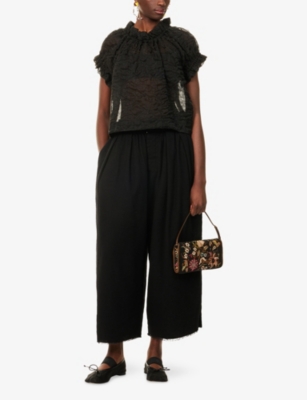 Uma Wang Wool Blend Bermuda Shorts Featuring Pockets In Black