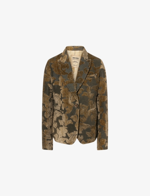 Karon Peak-Lapels Cotton-Blend Jacket