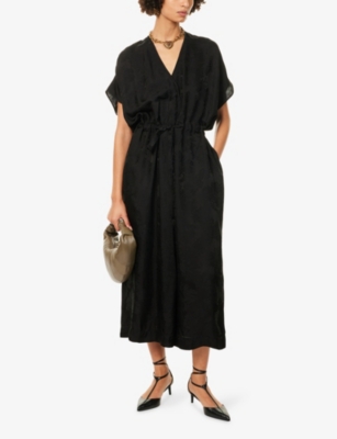 UMA WANG: Acre Relaxed-Fit Woven Midi Dress