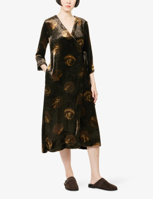 Anthea Velvet Woven Midi Dress
