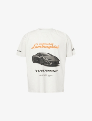 BALENCIAGA: Balenciaga x Automobili Lamborghini Boxy-Fit Cotton-Jersey T-Shirt