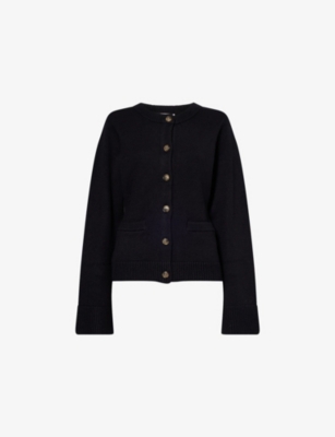 GOOD AMERICAN: Regular-Fit Round-Neck Knitted Cardigan
