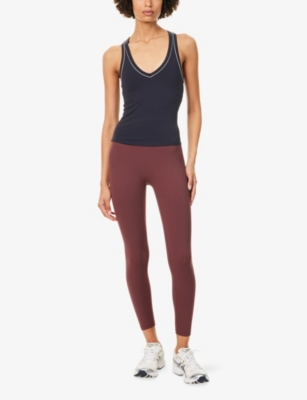 WE ARE TALA: Dayflex Contrast Built-In-Support Stretch-Woven Racer Vest
