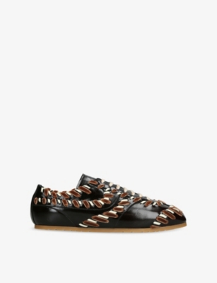 DRIES VAN NOTEN: Dustin Patent-Leather Trainers