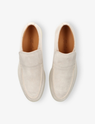 Aurélien Mens City Suede Loafers Bone In Neutral