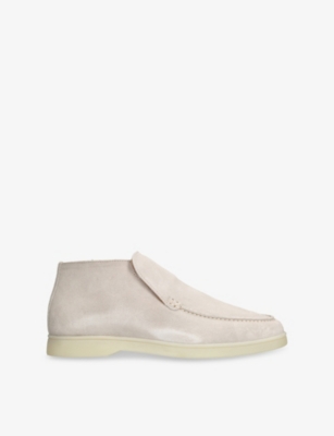 Aurélien Mens City Suede Loafers Bone In Neutral