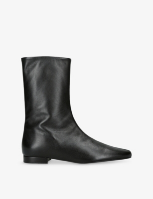 Totême Womens Pointed-toe Grained-leather Ankle Boots Black Eur 36 / 3 Uk In Black
