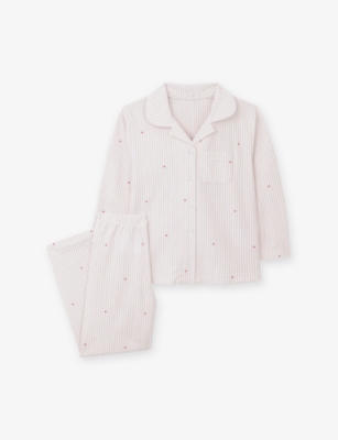 The Little White Company: Stripe And Heart Cotton Pyjamas 2-12 Years