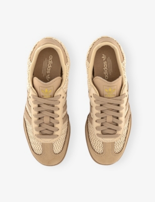 Adidas Originals Womens Sand Strata Megic Beige Samba Og Woven Low-top Trainers Eur 42/ 9 Uk