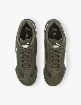 Puma Womens Mesh Loden Green Warm Wh Speedcat Og Suede Low-top Trainers