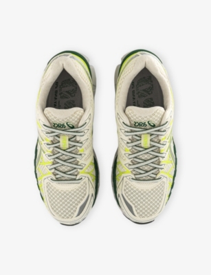 Asics Mens Cream Pure Silver Gel-kayano 20 Mesh Low-top Trainers In Green