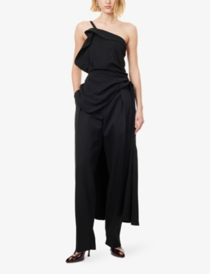 DRIES VAN NOTEN: Drape Asymmetric Woven Top