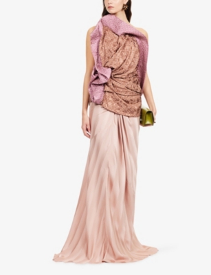Dries Van Noten Womens Peach Codolla Printed Silk Top In Multi
