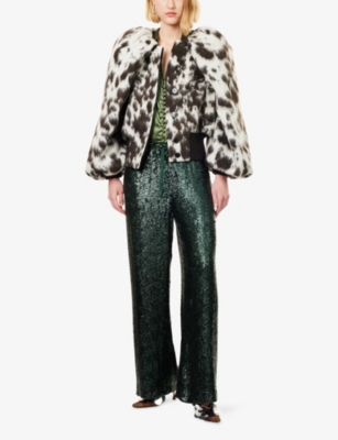 DRIES VAN NOTEN: Brushed Balloon-Sleeves Wool-Blend Jacket