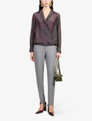 DRIES VAN NOTEN: Pandora Stirrup Stretch-Wool Trousers