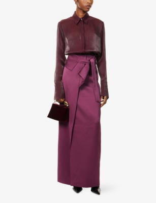 GENNY: Long Sleeve Satin Shirt