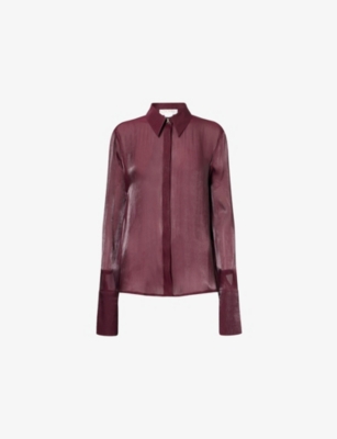 GENNY: Long Sleeve Satin Shirt