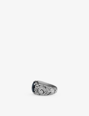 Clocks And Colours And Colours Mens Rock The Boat Sterling-silver And Pietersite Ring In Silver