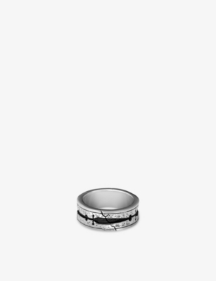 Clocks And Colours And Colours Mens Til Death Sterling-silver Ring In Silver