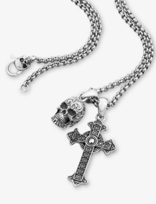 Clocks And Colours And Colours Mens High Noon Sterling-silver Necklace In Silver