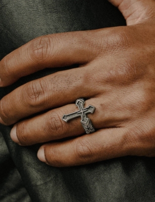 Clocks And Colours And Colours Mens Sacrifice Sterling-silver Ring In Silver