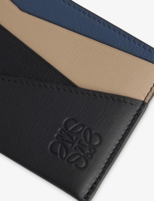 Loewe Mens Indigo Dye/corda Puzzle Edge Leather Card Holder
