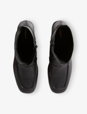 CLAUDIE PIERLOT: Penny-Detail Leather Ankle Boots