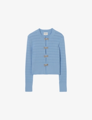CLAUDIE PIERLOT: Bow-Embellished Stretch-Knit Jumper
