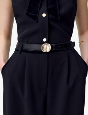 CLAUDIE PIERLOT: Branded-Buckle Leather Belt