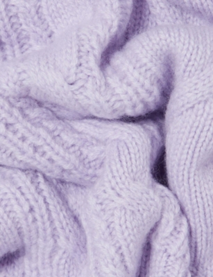 CLAUDIE PIERLOT: Cable-Knit Wool And Cashmere-Blend Balaclava