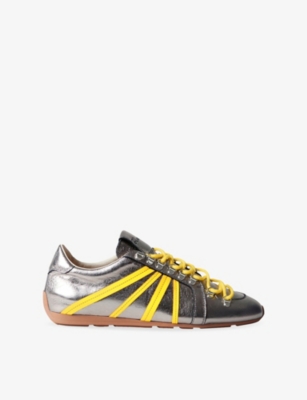 Claudie Pierlot Striped Sneakers In Metallic