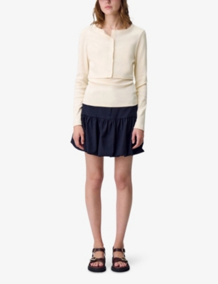 CLAUDIE PIERLOT: Round-Neck Long-Sleeve Cotton Cardigan And T-Shirt Set