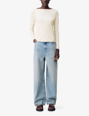 CLAUDIE PIERLOT: Logo-Embroidered Long-Sleeve T-Shirt