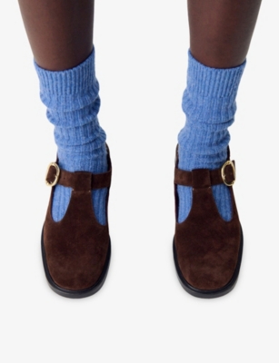 Claudie Pierlot Buckle T-bar Loafers In Brown