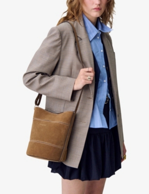 CLAUDIE PIERLOT: Solveig Suede Shoulder Bag