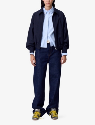 CLAUDIE PIERLOT: Long-Sleeved Button-Detail Cotton Shirt