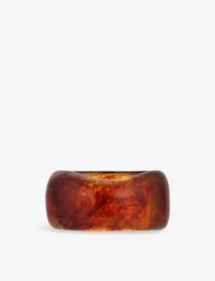 Heaven Mayhem Womens Tortoise Kaia Resin Bangle In Brown