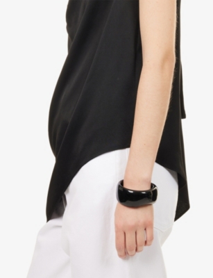Heaven Mayhem Womens Brown Luna Resin Bangle In Black