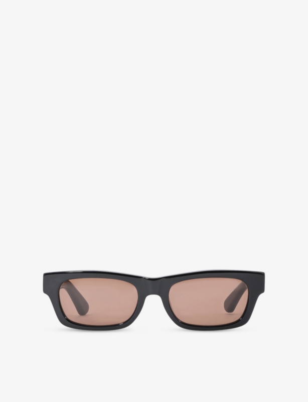 Sloane Rectangle-Frame Acetate Sunglasses