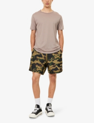 A BATHING APE: Camo Relaxed-Fit Swim Shorts