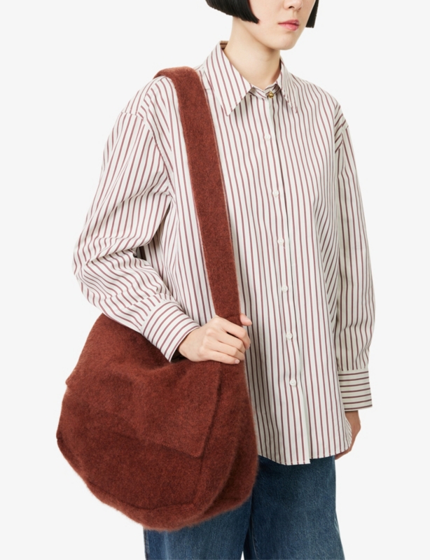 Aria Mini Cashmere and Silk-Blend Shoulder Bag