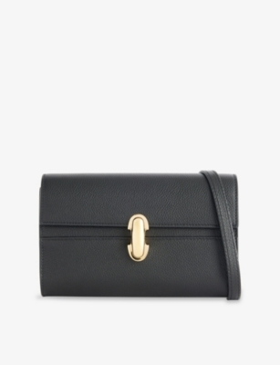 Savette Symmetry Mini Textured-leather Shoulder Bag In Black