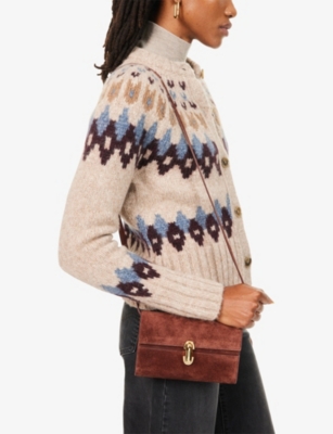 SAVETTE: Symmetry Small Suede Shoulder Bag